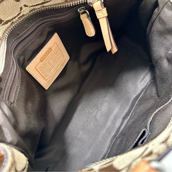 Coach Hampton Satchel Signature Canvas Brown Leather - Picture 10 of 11